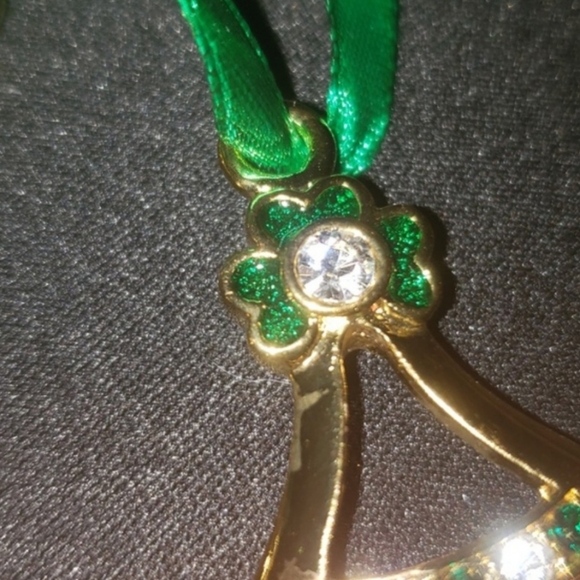Gold Celtic Claddagh Christmas Tree Ornament Irish - Picture 7 of 9
